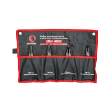 Набір щипців для стопорних кілець Intertool - 180 мм фосфат (4 шт.) (HT-7015)