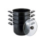 Пароварка антипригарна Kamille - 240 мм x 8 л x 3 решітки (5827)