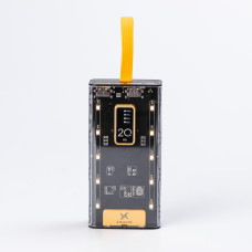 Повербанк 20000 mah powerbank USB / Micro / Type-C / Lightning зовнішній акумулятор 4 вбудованих кабелі